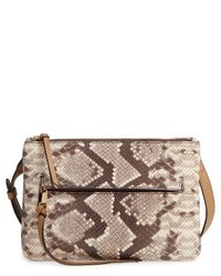 Vince Camuto Gally Leather Crossbody Bag Beige