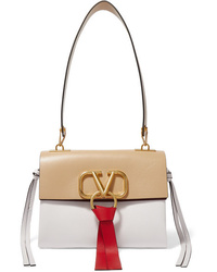 Valentino Garavani Vee Ring Small Color Block Leather Shoulder Bag