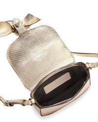 Burberry Girls Mini Leather Crossbody Bag Gold