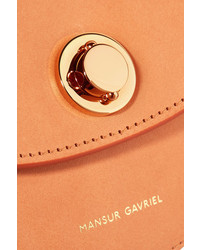 Mansur Gavriel Saddle Mini Leather Shoulder Bag Camel