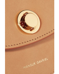 Mansur Gavriel Saddle Mini Leather Shoulder Bag Camel
