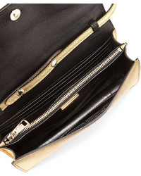 Prada Saffiano Lux Mini Crossbody Bag Gold