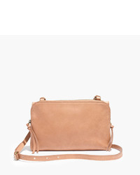 Madewell The Twin Pouch Crossbody Bag In Dried Rose