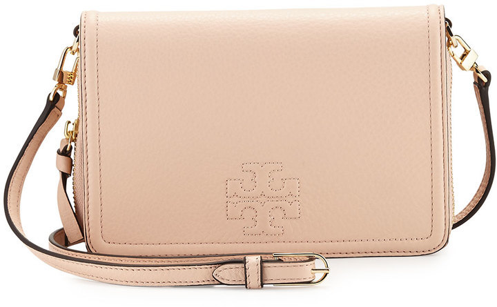 Tory Burch Thea Leather Wallet Crossbody Bag Light Pink, $295 | Neiman  Marcus | Lookastic