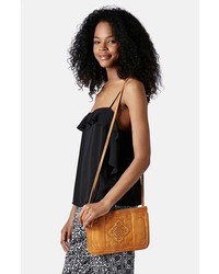 Topshop Tile Quilted Leather Crossbody Bag