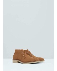 Mango Outlet Leather Desert Boots
