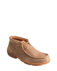 Twisted X Woven Leather Chukka Driving Boot