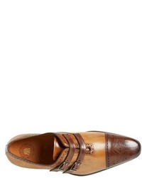 mezlan double monk strap shoes