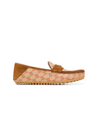 Gucci Logo Driving Loafers