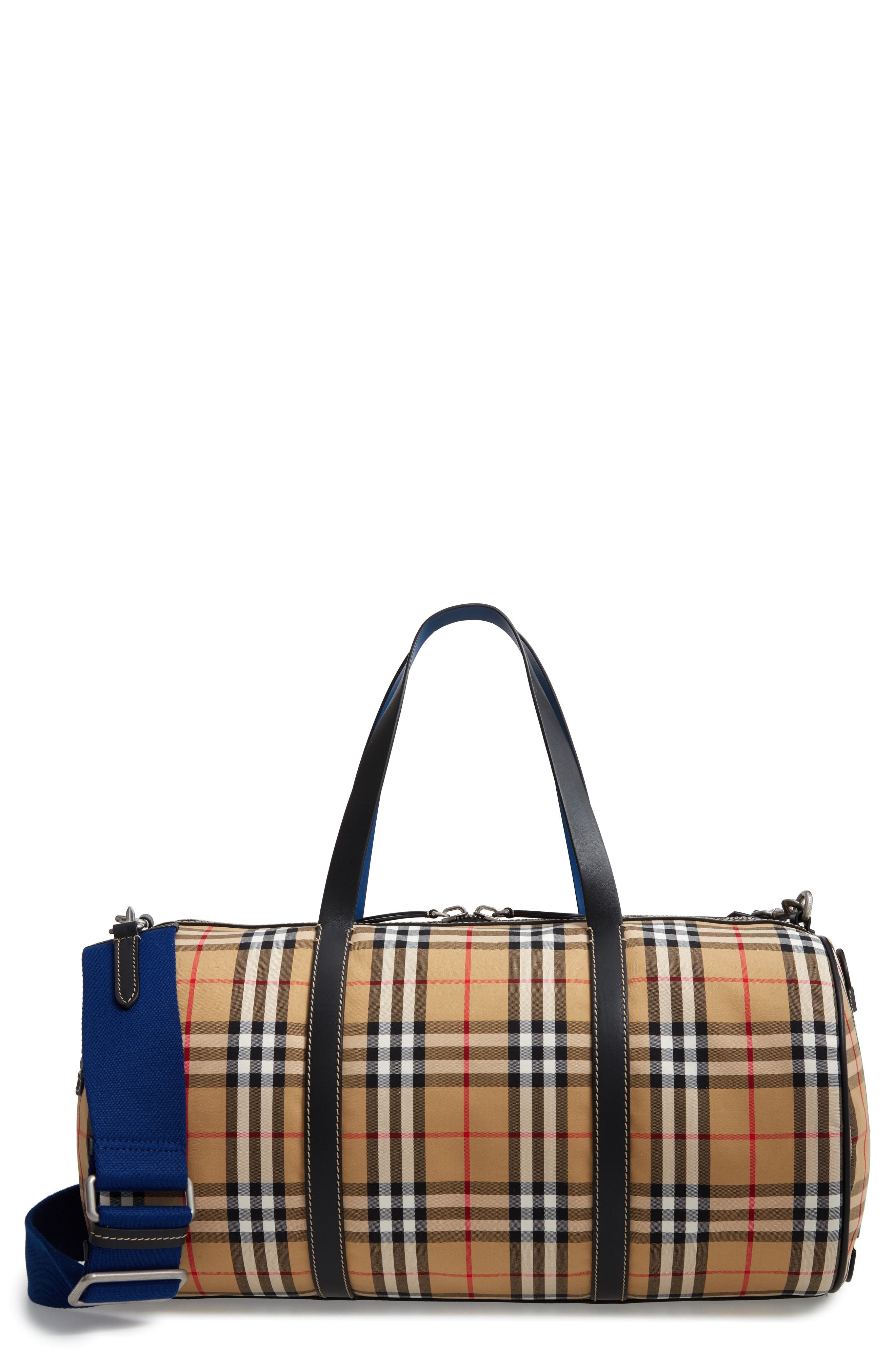 Burberry Medium Kennedy Vintage Check Duffel Bag, $1,450 | Nordstrom |  Lookastic
