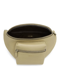 Dheygere Beige Leather Fanny Bag