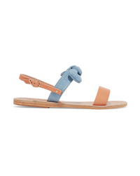 Ancient Greek Sandals Clio Ed Denim And Leather Sandals
