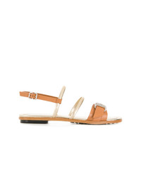 Tod's Detailed Multi Strap Sandals