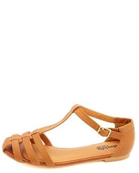 Charlotte Russe Flat T Strap Huarache Sandals