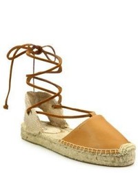Soludos Leather Lace Up Espadrilles