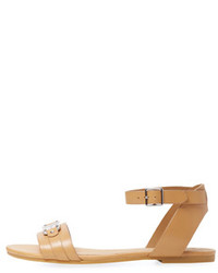 Marc by Marc Jacobs Flat Leather Logo Sandal