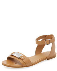 Marc by Marc Jacobs Flat Leather Logo Sandal