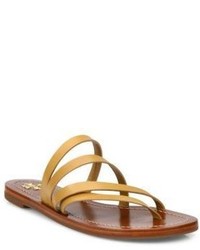 Tory Burch Patos Leather Slide Sandals