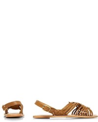Dorothy Perkins Tan See Leather Sandals