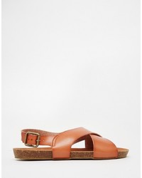 Truffle Collection Savi Cross Strap Flat Sandals