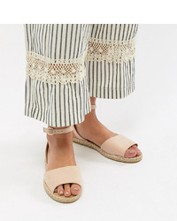 Truffle Collection Wide Fit Espadrille Flat Sandals