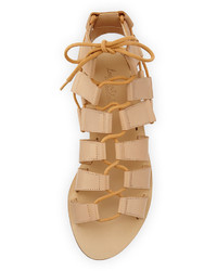 Loeffler Randall Skye Leather Flat Gladiator Sandal