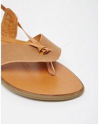 Truffle Collection Beryl Ankle Tie Toepost Flat Sandals