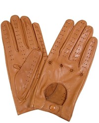 Forzieri Tan Italian Leather Driving Gloves