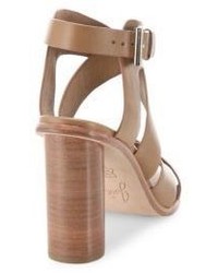 Joie Avery Crisscross Leather Block Heel Sandals