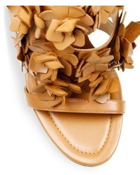 Tory Burch Blossom Leather Block Heel Slingback Sandals
