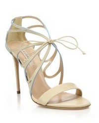 Casadei Butterfly Cut Out High Heel Leather Sandals