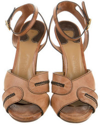 Chloé Leather Ankle Strap Sandals