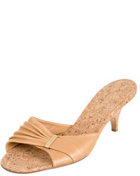 Chanel Leather Slide Sandals
