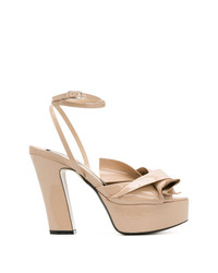 N°21 N21 Abstract Bow Platform Sandals