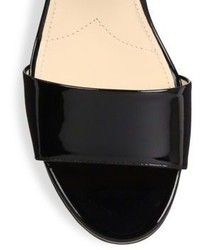 Prada Patent Leather Block Heel Slingbacks