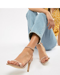 New Look Wide Fit Square Toe Heeled Sandal