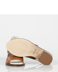 Paul Smith Tan Leather Leven Heeled Sandals