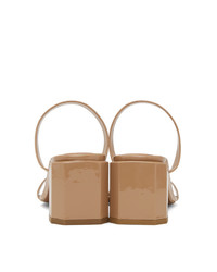 By Far Tan Patent Tanya Heeled Sandals