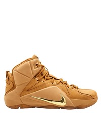 Nike Lebron 12 Ext Wheat High Top Sneakers