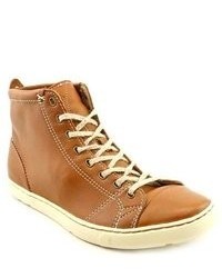 Rockport Cv Cap Toe Hi Brown Leather Sneakers Shoes