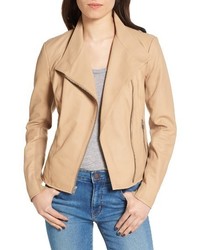 Andrew Marc Felicia Asymmetrical Zip Leather Jacket