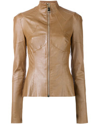 Talbot Runhof Fitted Leather Jacket