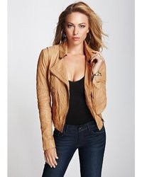 GUESS Carly Genuine Leather Jacket