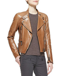 Belstaff Napa Leather Zip Moto Jacket