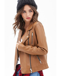Forever 21 Zippered Faux Leather Moto Jacket