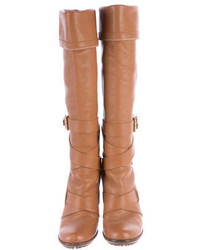 Chloé Buckle Accented Knee High Boots