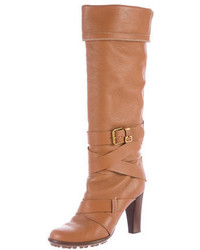 Chloé Buckle Accented Knee High Boots