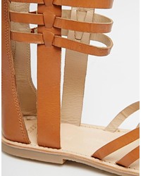 Asos Collection Fentiman Leather Knee High Gladiator Sandals