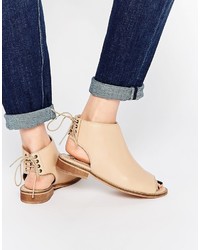 Asos Collection Annabelle Leather Lace Up Ankle Boots