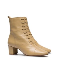 By Far Lada 55 Lace Up Leather Ankle Boots
